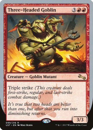 Three-Headed Goblin [Unstable] | Magic Magpie