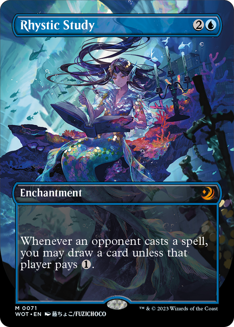 Rhystic Study (Anime Borderless) [Wilds of Eldraine: Enchanting Tales] | Magic Magpie