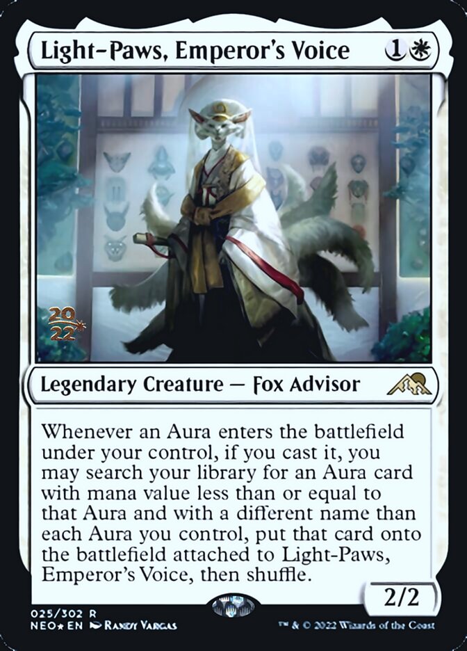 Light-Paws, Emperor's Voice [Kamigawa: Neon Dynasty Prerelease Promos] | Magic Magpie