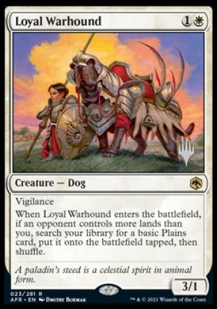 Loyal Warhound (Promo Pack) [Dungeons & Dragons: Adventures in the Forgotten Realms Promos] | Magic Magpie