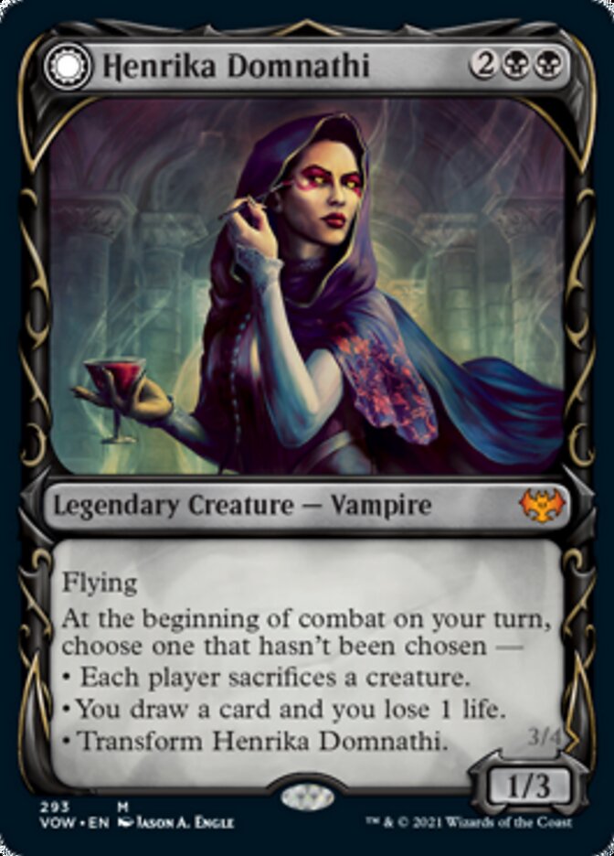 Henrika Domnathi // Henrika, Infernal Seer (Showcase Fang Frame) [Innistrad: Crimson Vow] | Magic Magpie