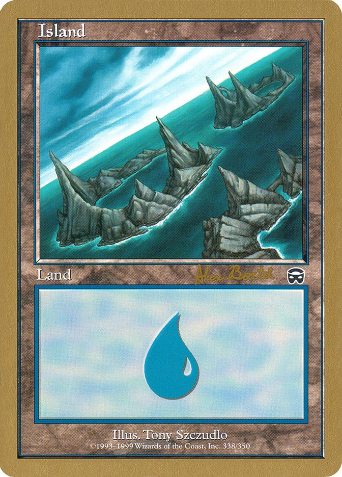 Island (ab338a) (Alex Borteh) [World Championship Decks 2001] | Magic Magpie