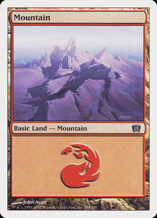 Mountain (344) [Eighth Edition] | Magic Magpie
