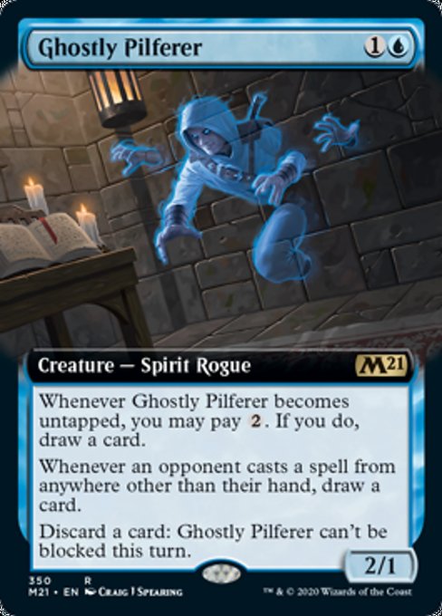 Ghostly Pilferer (Extended Art) [Core Set 2021] | Magic Magpie