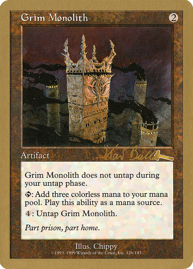 Grim Monolith (Kai Budde) [World Championship Decks 1999] | Magic Magpie