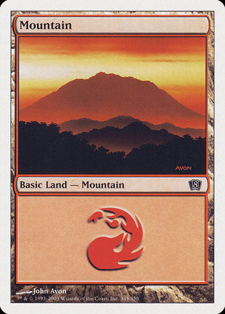 Mountain (345) [Eighth Edition] | Magic Magpie