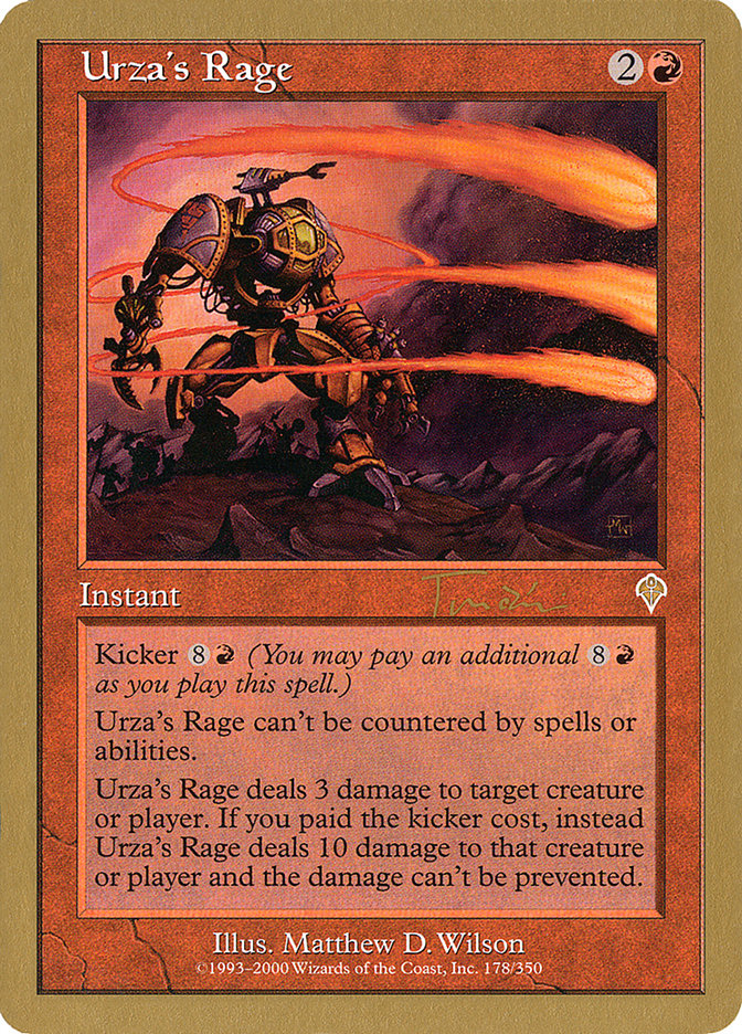 Urza's Rage (Jan Tomcani) [World Championship Decks 2001] | Magic Magpie