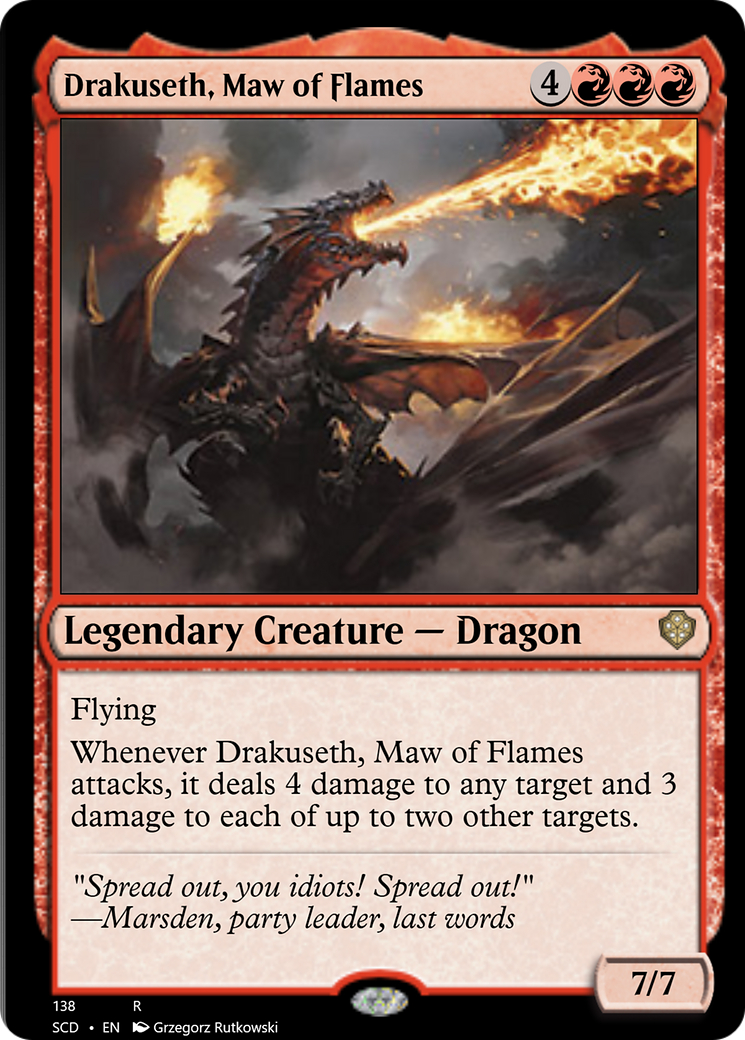 Drakuseth, Maw of Flames [Starter Commander Decks] | Magic Magpie