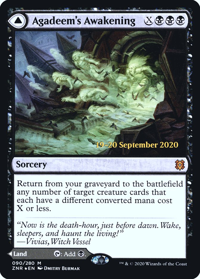 Agadeem's Awakening // Agadeem, the Undercrypt  [Zendikar Rising Prerelease Promos] | Magic Magpie