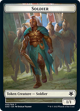 Soldier // Elf Warrior Double-Sided Token [Game Night: Free-for-All Tokens] | Magic Magpie