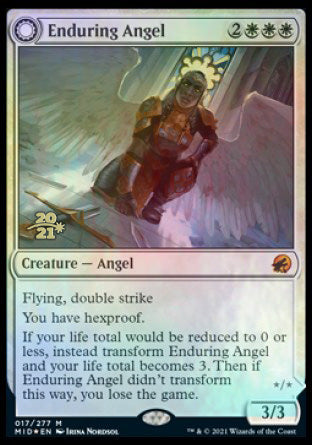 Enduring Angel // Angelic Enforcer [Innistrad: Midnight Hunt Prerelease Promos] | Magic Magpie