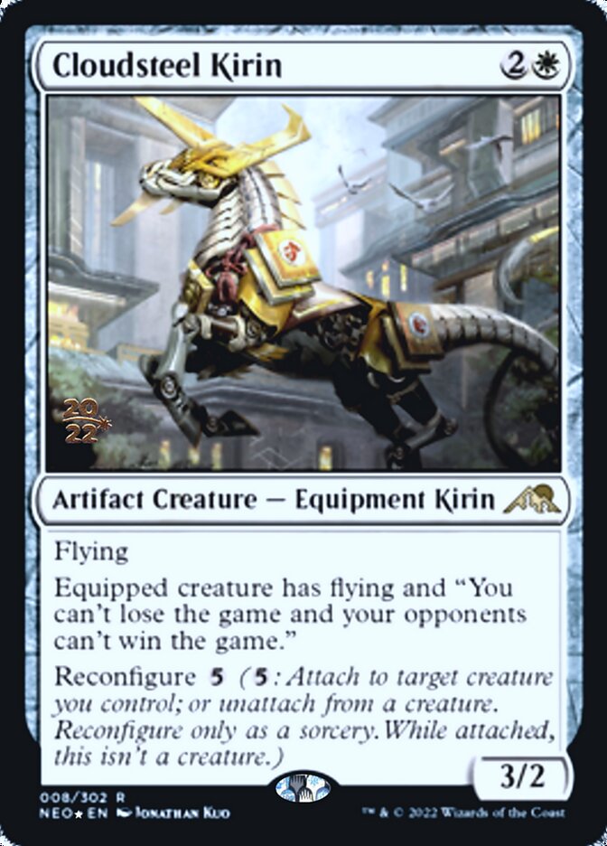 Cloudsteel Kirin [Kamigawa: Neon Dynasty Prerelease Promos] | Magic Magpie