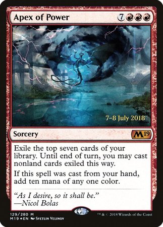 Apex of Power [Core Set 2019 Promos] | Magic Magpie