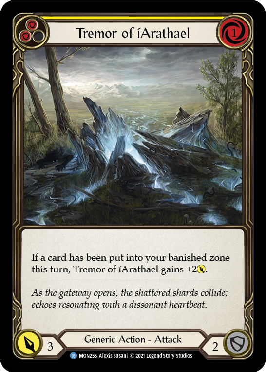 Tremor of iArathael (Yellow) [MON255] 1st Edition Normal | Magic Magpie