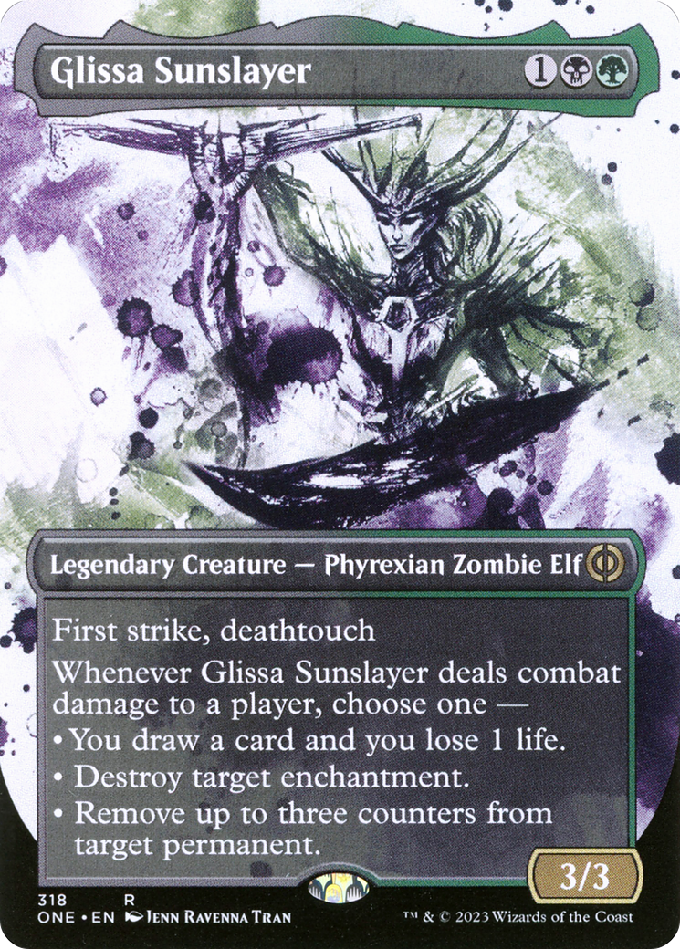 Glissa Sunslayer (Borderless Ichor) [Phyrexia: All Will Be One] | Magic Magpie