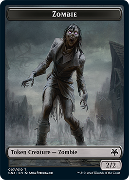 Zombie // Human Soldier Double-Sided Token [Game Night: Free-for-All Tokens] | Magic Magpie