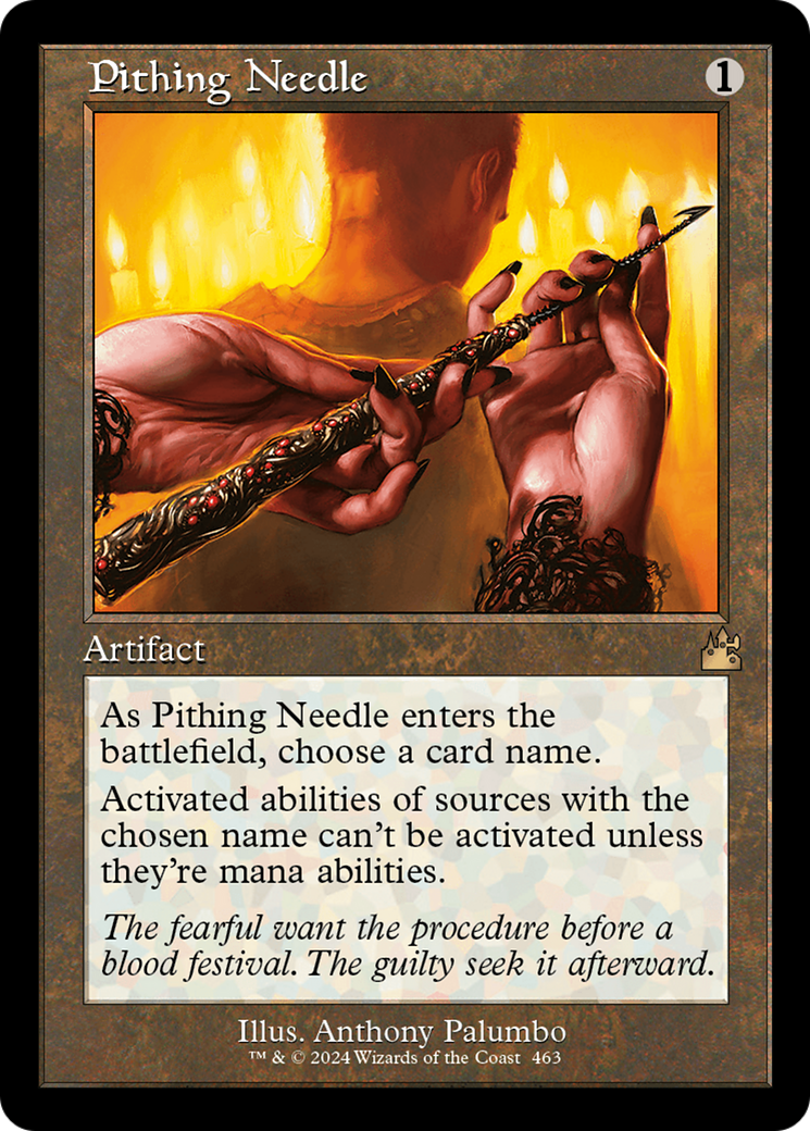 Pithing Needle (Retro Frame) [Ravnica Remastered] | Magic Magpie