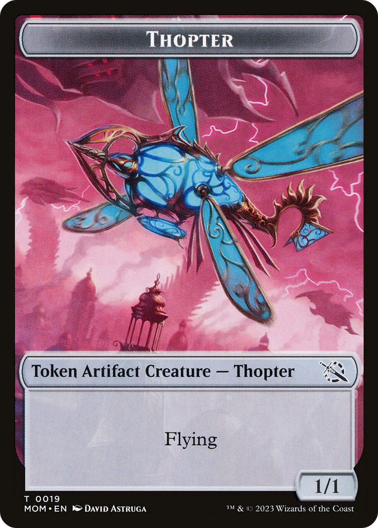Thopter // Knight (10) Double-Sided Token [March of the Machine Tokens] | Magic Magpie