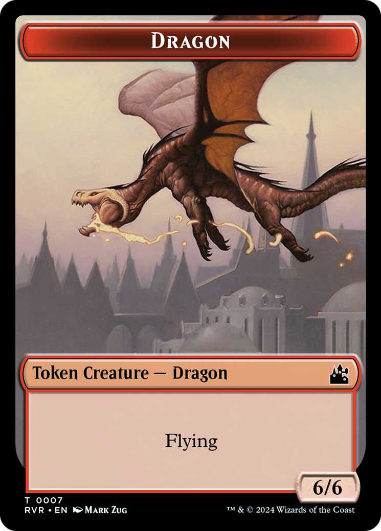 Bird // Dragon Double-Sided Token [Ravnica Remastered Tokens] | Magic Magpie