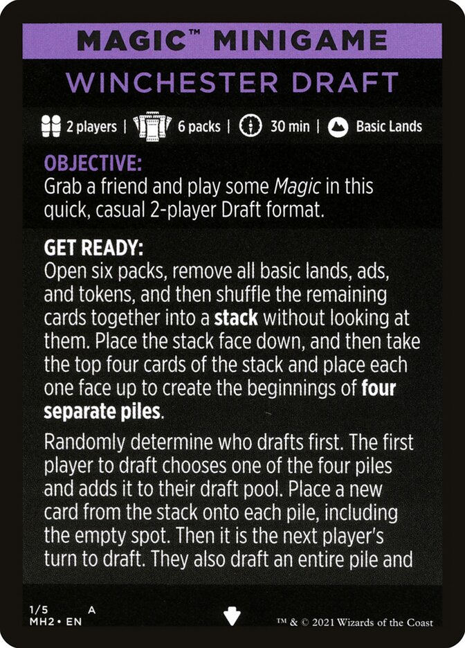 Winchester Draft (Magic Minigame) [Modern Horizons 2 Minigame] | Magic Magpie