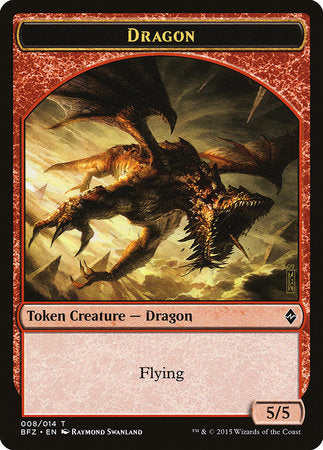 Dragon Token [Battle for Zendikar Tokens] | Magic Magpie