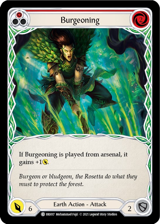 Burgeoning (Red) [BRI017] (Tales of Aria Briar Blitz Deck)  1st Edition Normal | Magic Magpie