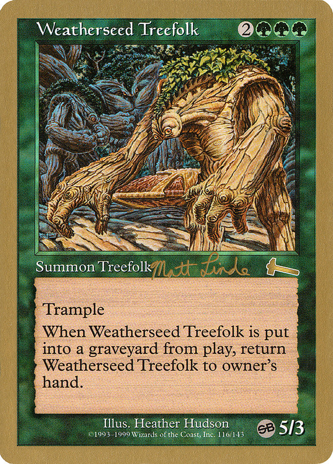 Weatherseed Treefolk (Matt Linde) (SB) [World Championship Decks 1999] | Magic Magpie