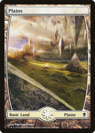 Plains (233) - Full Art [Zendikar] | Magic Magpie