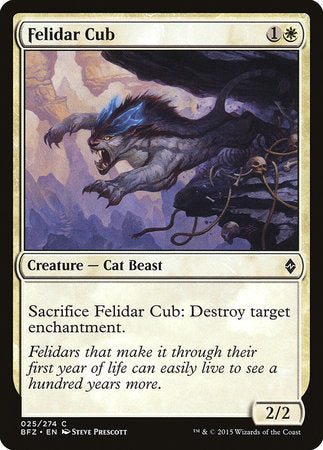 Felidar Cub [Battle for Zendikar] | Magic Magpie