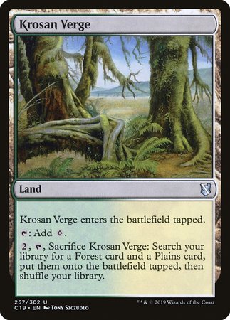 Krosan Verge [Commander 2019] | Magic Magpie