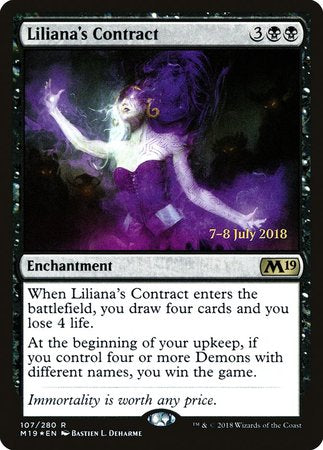 Liliana's Contract [Core Set 2019 Promos] | Magic Magpie