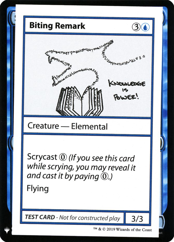 Biting Remark [Mystery Booster Playtest Cards] | Magic Magpie