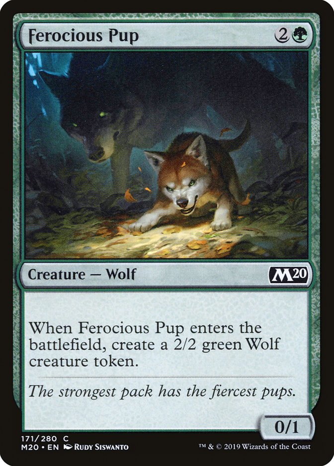 Ferocious Pup [Core Set 2020] | Magic Magpie