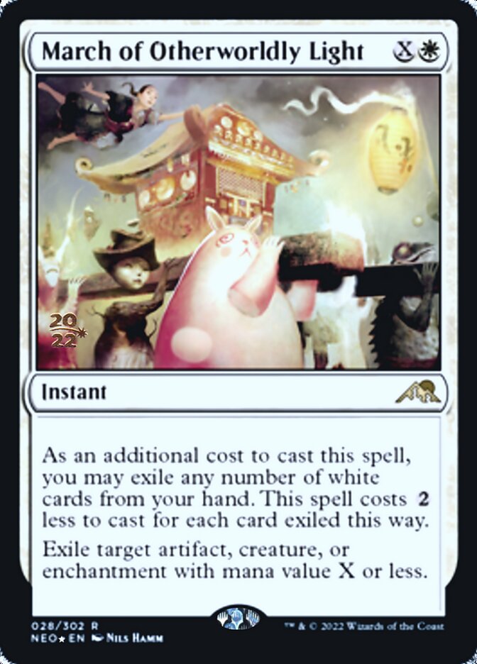 March of Otherworldly Light [Kamigawa: Neon Dynasty Prerelease Promos] | Magic Magpie