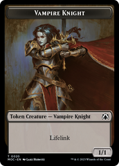 Vampire Knight // Soldier Double-Sided Token [March of the Machine Commander Tokens] | Magic Magpie