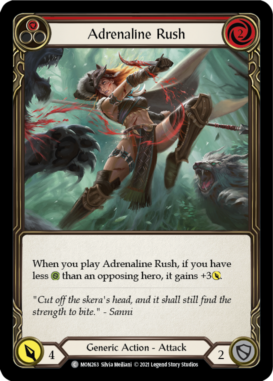 Adrenaline Rush (Red) [MON263] 1st Edition Normal | Magic Magpie