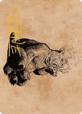 Wilson, Refined Grizzly Art Card (Gold-Stamped Signature) [Commander Legends: Battle for Baldur's Gate Art Series] | Magic Magpie