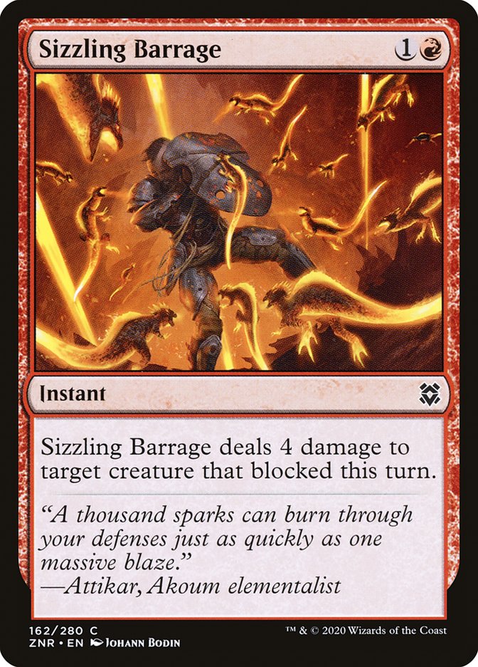 Sizzling Barrage [Zendikar Rising] | Magic Magpie