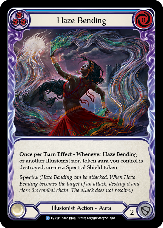 Haze Bending (Blue) [EVR141] (Everfest)  1st Edition Rainbow Foil | Magic Magpie