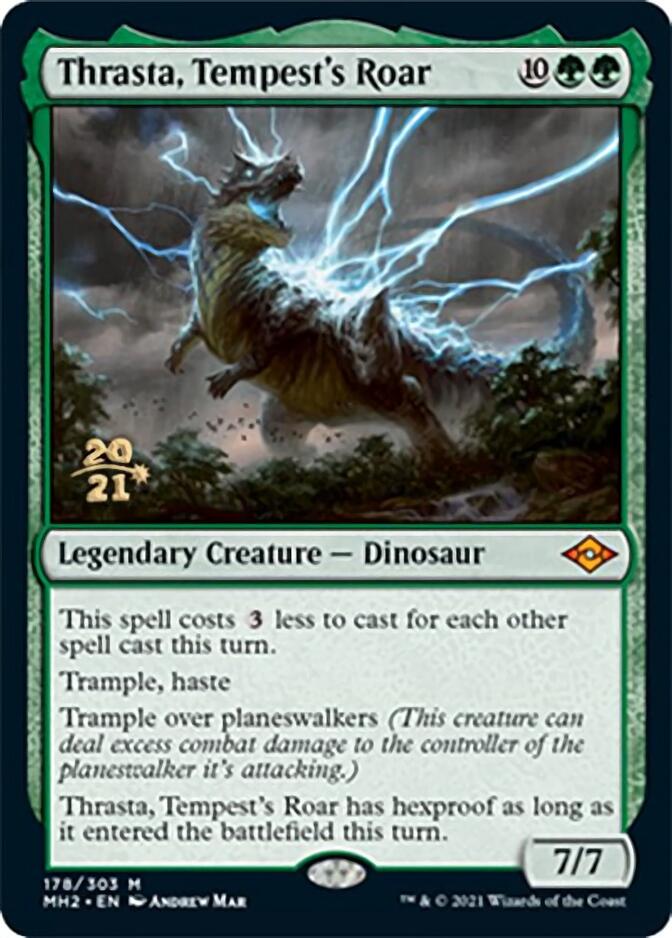 Thrasta, Tempest's Roar [Modern Horizons 2 Prerelease Promos] | Magic Magpie