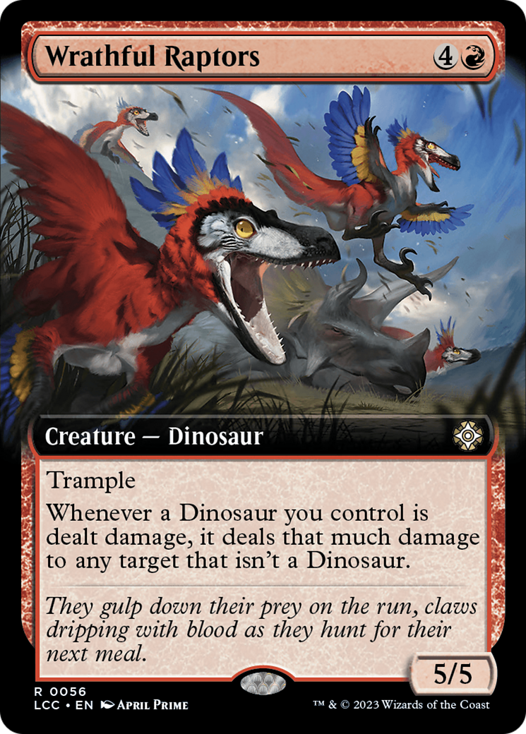 Wrathful Raptors (Extended Art) [The Lost Caverns of Ixalan Commander] | Magic Magpie