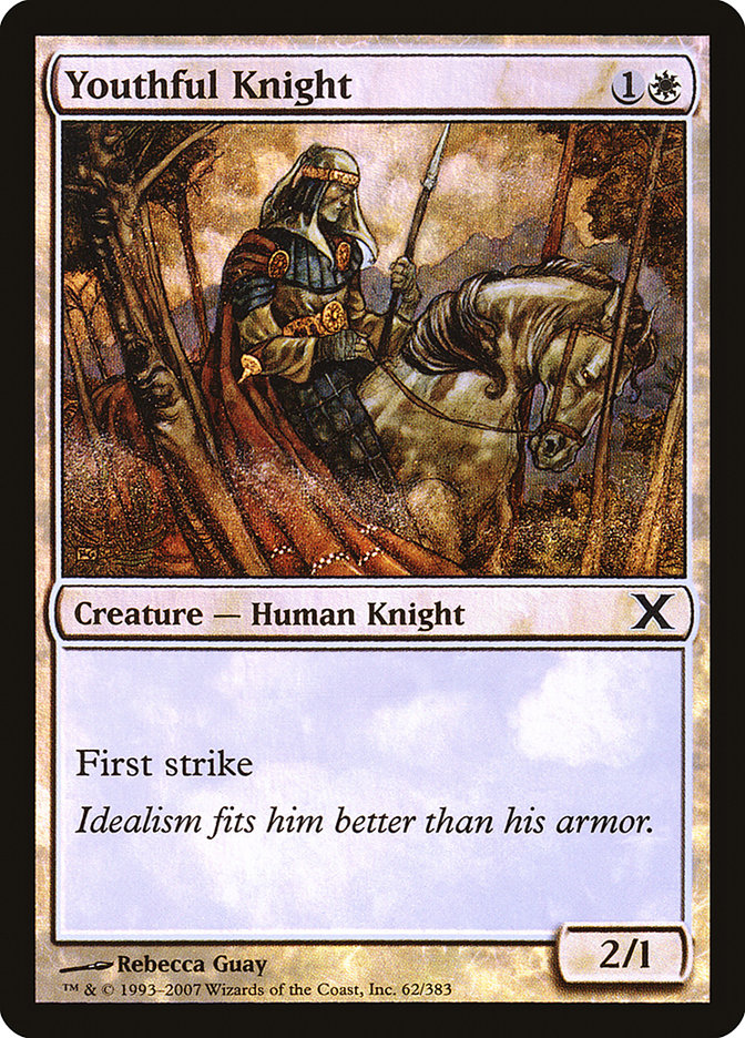 Youthful Knight (Premium Foil) [Tenth Edition] | Magic Magpie