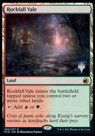 Rockfall Vale (Promo Pack) [Innistrad: Midnight Hunt Promos] | Magic Magpie