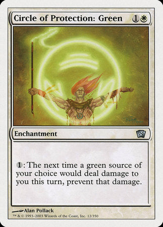 Circle of Protection: Green [Eighth Edition] | Magic Magpie