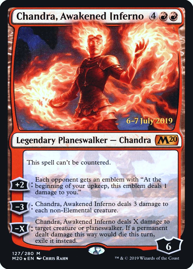 Chandra, Awakened Inferno  [Core Set 2020 Prerelease Promos] | Magic Magpie