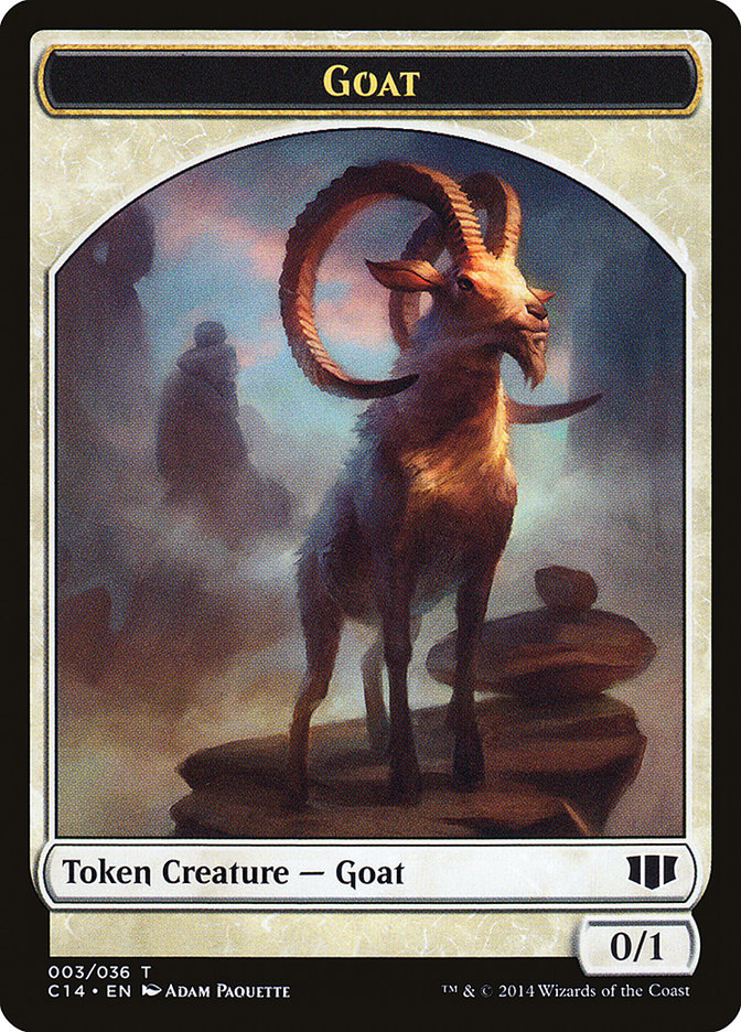 Goblin // Goat Double-sided Token [Commander 2014 Tokens] | Magic Magpie