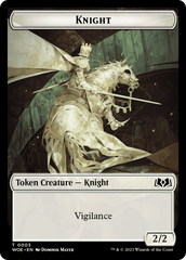 Knight // Food (0012) Double-Sided Token [Wilds of Eldraine Tokens] | Magic Magpie