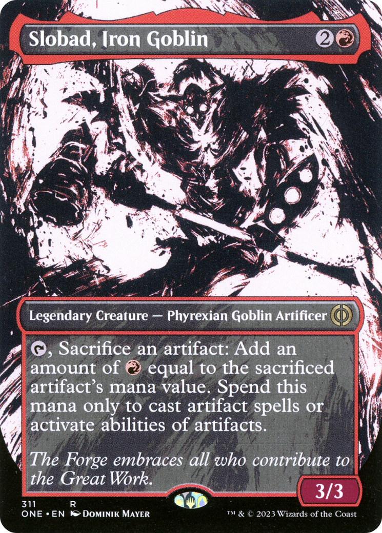 Slobad, Iron Goblin (Borderless Ichor) [Phyrexia: All Will Be One] | Magic Magpie