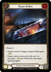 Razor Reflex (Yellow) [U-WTR210] (Welcome to Rathe Unlimited)  Unlimited Rainbow Foil | Magic Magpie
