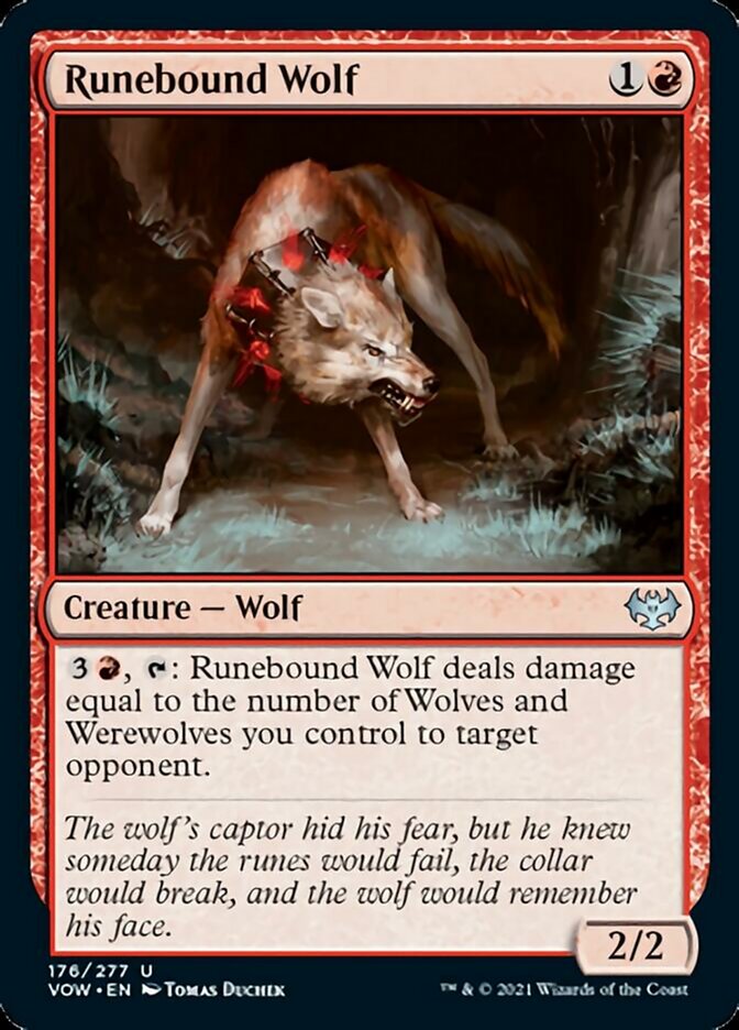 Runebound Wolf [Innistrad: Crimson Vow] | Magic Magpie